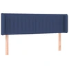 Image de vidaXL Tête de lit avec oreilles bleu 147x16x78/88 cm Tissu