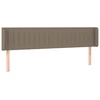 Image de vidaXL Tête de lit avec oreilles taupe 163x16x78/88 cm Tissu