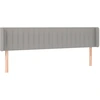 Image de vidaXL Tête de lit avec oreilles gris clair 183x16x78/88 cm Tissu