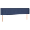Image de vidaXL Tête de lit avec oreilles bleu 203x16x78/88 cm Tissu