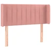 Image de vidaXL Tête de lit avec oreilles rose 83x16x78/88 cm velours