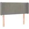 Image de vidaXL Tête de lit avec oreilles gris clair 93x16x78/88 cm velours