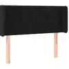 Image de vidaXL Tête de lit avec oreilles noir 93x16x78/88 cm velours