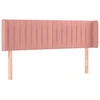 Image de vidaXL Tête de lit avec oreilles rose 147x16x78/88 cm velours