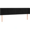 Image de vidaXL Tête de lit avec oreilles noir 163x16x78/88 cm velours