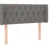Image de vidaXL Tête de lit avec oreilles gris foncé 93x16x78/88 cm Tissu