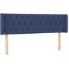 Image de vidaXL Tête de lit avec oreilles bleu 163x16x78/88 cm Tissu