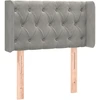 Image de vidaXL Tête de lit avec oreilles gris clair 83x16x78/88 cm velours