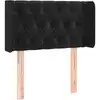 Image de vidaXL Tête de lit avec oreilles noir 83x16x78/88 cm velours