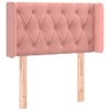 Image de vidaXL Tête de lit avec oreilles rose 83x16x78/88 cm velours