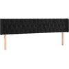 Image de vidaXL Tête de lit avec oreilles noir 183x16x78/88 cm velours