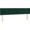 Image de vidaXL Tête de lit avec oreilles vert foncé 183x16x78/88 cm velours