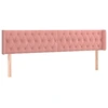 Image de vidaXL Tête de lit avec oreilles rose 183x16x78/88 cm velours
