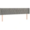 Image de vidaXL Tête de lit avec oreilles gris clair 203x16x78/88 cm velours