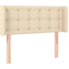 Image de vidaXL Tête de lit avec oreilles Crème 93x16x78/88 cm Tissu