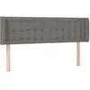 Image de vidaXL Tête de lit avec oreilles gris foncé 147x16x78/88 cm Tissu