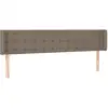Image de vidaXL Tête de lit avec oreilles taupe 163x16x78/88 cm Tissu