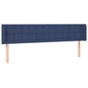 Image de vidaXL Tête de lit avec oreilles bleu 163x16x78/88 cm Tissu
