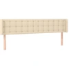 Image de vidaXL Tête de lit avec oreilles Crème 203x16x78/88 cm Tissu