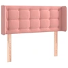 Image de vidaXL Tête de lit avec oreilles rose 103x16x78/88 cm velours