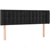 Image de vidaXL Tête de lit avec oreilles noir 147x16x78/88 cm velours