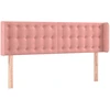 Image de vidaXL Tête de lit avec oreilles rose 147x16x78/88 cm velours