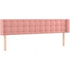 Image de vidaXL Tête de lit avec oreilles rose 183x16x78/88 cm velours