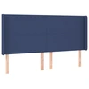 Image de vidaXL Tête de lit avec oreilles bleu 163x16x118/128 cm Tissu