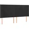 Image de vidaXL Tête de lit avec oreilles noir 163x16x118/128 cm velours