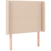 Image de vidaXL Tête de lit avec oreilles Cappuccino-Brun 93x16x118/128 cm Similicuir