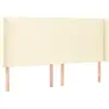 Image de vidaXL Tête de lit avec oreilles Crème 163x16x118/128 cm Similicuir