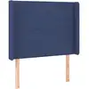 Image de vidaXL Tête de lit avec oreilles bleu 103x16x118/128 cm Tissu