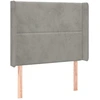 Image de vidaXL Tête de lit avec oreilles gris clair 103x16x118/128 cm velours