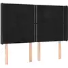 Image de vidaXL Tête de lit avec oreilles noir 147x16x118/128 cm velours