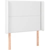 Image de vidaXL Tête de lit avec oreilles blanc 103x16x118/128 cm similicuir