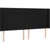 Image de vidaXL Tête de lit avec oreilles noir 183x16x118/128 cm Tissu