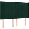 Image de vidaXL Tête de lit avec oreilles vert foncé 147x16x118/128 cm velours