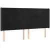 Image de vidaXL Tête de lit avec oreilles noir 163x16x118/128 cm velours
