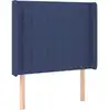 Image de vidaXL Tête de lit avec oreilles bleu 103x16x118/128 cm Tissu