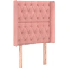 Image de vidaXL Tête de lit avec oreilles rose 83x16x118/128 cm velours