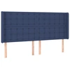 Image de vidaXL Tête de lit avec oreilles bleu 203x16x118/128 cm Tissu