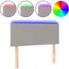 Image de vidaXL Tête de lit LED gris clair 100x5x78/88 cm Tissu