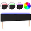 Image de vidaXL Tête de lit LED noir 160x5x78/88 cm Tissu