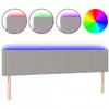Image de vidaXL Tête de lit LED gris clair 180x5x78/88 cm Tissu