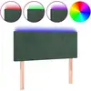 Image de vidaXL LED Tête de lit vert foncé 90x5x78/88 cm velours