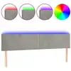 Image de vidaXL Tête de lit LED gris clair 160x5x78/88 cm velours