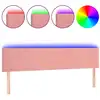 Image de vidaXL LED Tête de lit rose 160x5x78/88 cm velours