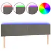 Image de vidaXL Tête de lit LED gris foncé 180x5x78/88 cm velours