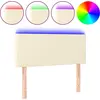 Image de vidaXL Tête de lit LED Crème 80x5x78/88 cm Similicuir