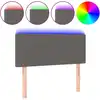 Image de vidaXL Tête de lit LED Gris 80x5x78/88 cm Similicuir